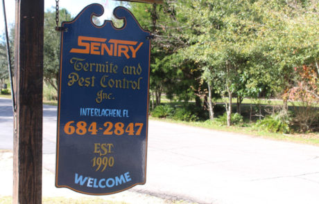 Sentry Termite and Pest Control sign