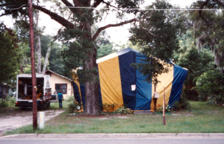 Tent fumigation treatment by Sentry Termite & Pest Control in Interlachen, FL.